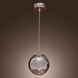 Lampada a sospensione moderna contemporanea in metallo cromato stile Globe Mini