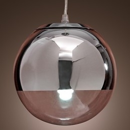 Lampada a sospensione moderna contemporanea in metallo cromato stile Globe Mini
