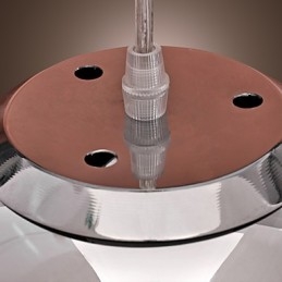 Lampada a sospensione moderna contemporanea in metallo cromato stile Globe Mini