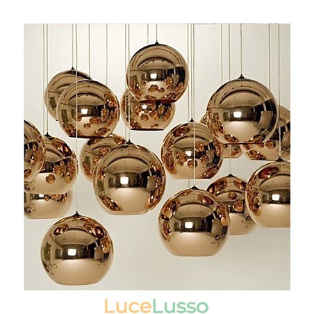 Lampada a sospensione a sfera in vetro semplice creativo nordico retrò galvanica Lampada a sospensione a sfera in vetro semplice creativo nordico retrò galvanica