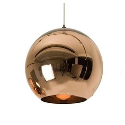 Lampada a sospensione a sfera in vetro semplice creativo nordico retrò galvanica