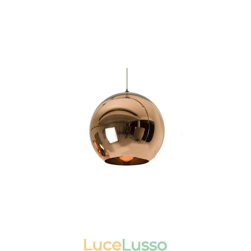 Lampada a sospensione a sfera in vetro semplice creativo nordico retrò galvanica