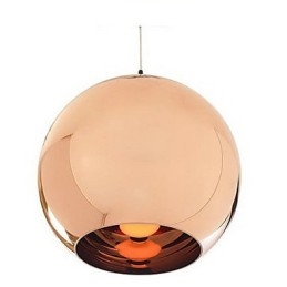 Lampada a sospensione a sfera in vetro semplice creativo nordico retrò galvanica