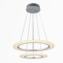 Lampada a sospensione moderna da soffitto con 2 anelli