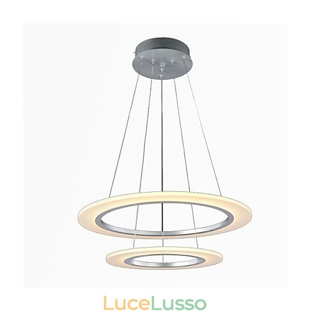 Lampada a sospensione moderna da soffitto con 2 anelli Lampada a sospensione moderna da soffitto con 2 anelli