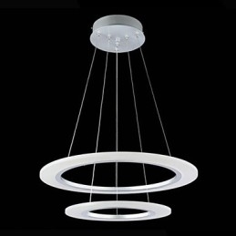 Lampada a sospensione moderna da soffitto con 2 anelli
