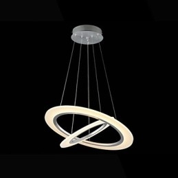 Lampada a sospensione moderna da soffitto con 2 anelli
