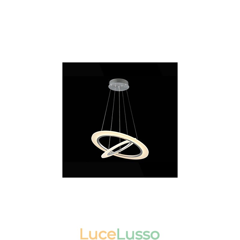 Lampada a sospensione moderna da soffitto con 2 anelli