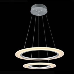 Lampada a sospensione moderna da soffitto con 2 anelli