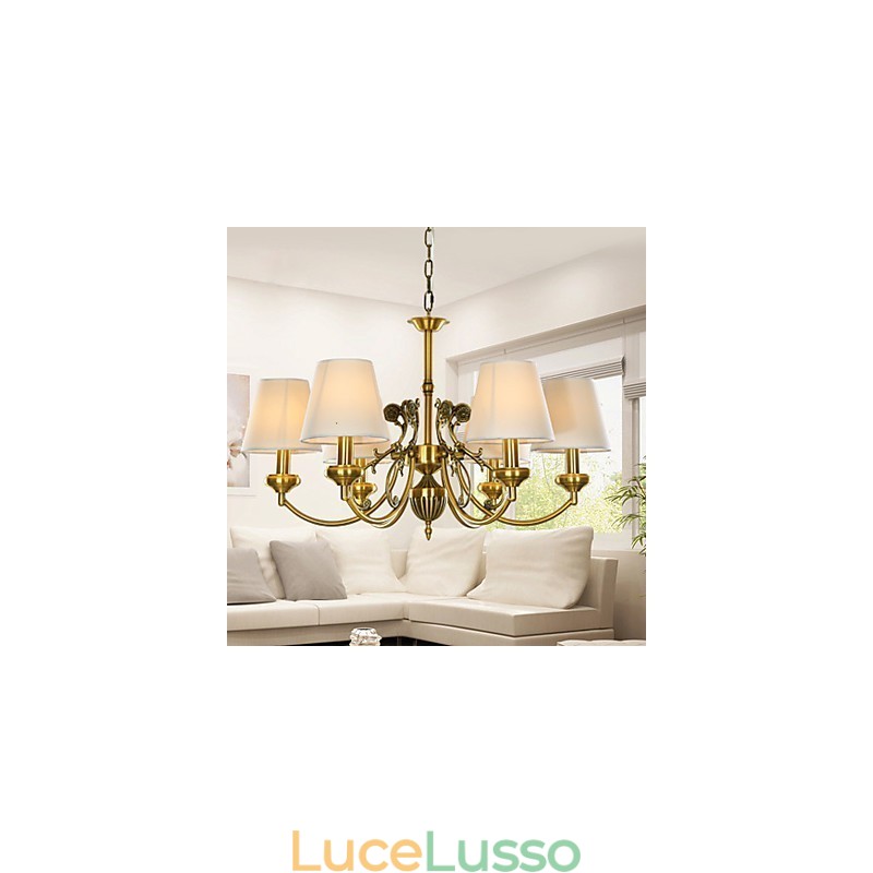 Lampada a sospensione decorativa moderna e contemporanea in bianco puro, design familiare
