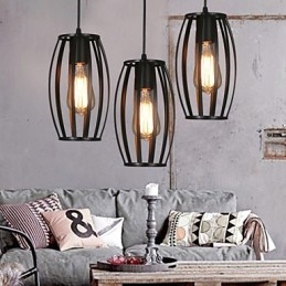 Loft creativo che restaura i modi antichi Lampadario in ferro battuto a testa singola