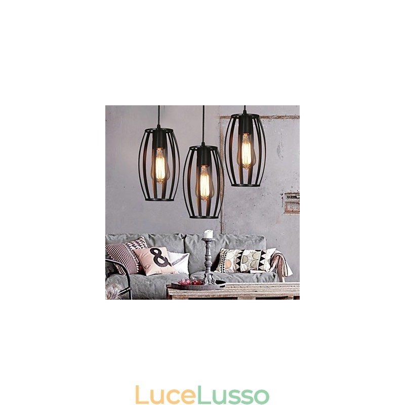 Loft creativo che restaura i modi antichi Lampadario in ferro battuto a testa singola