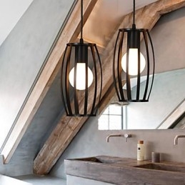 Loft creativo che restaura i modi antichi Lampadario in ferro battuto a testa singola