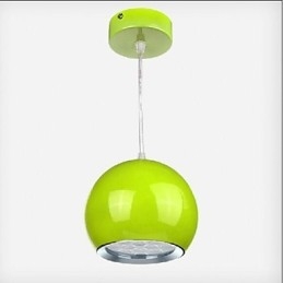 Lampada a sospensione moderna e contemporanea in metallo con globo dipinto