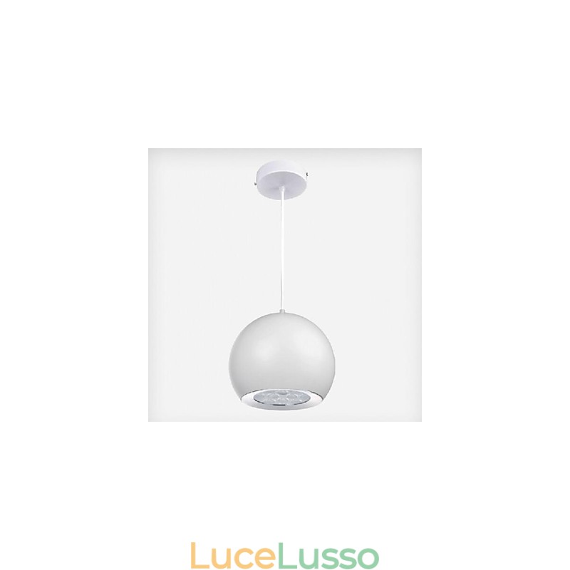 Lampada a sospensione moderna e contemporanea in metallo con globo dipinto
