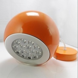 Lampada a sospensione moderna e contemporanea in metallo con globo dipinto