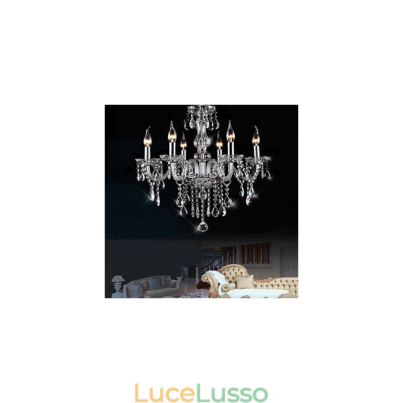 Lampadario in cristallo elettroplaccato classico tradizionale vintage