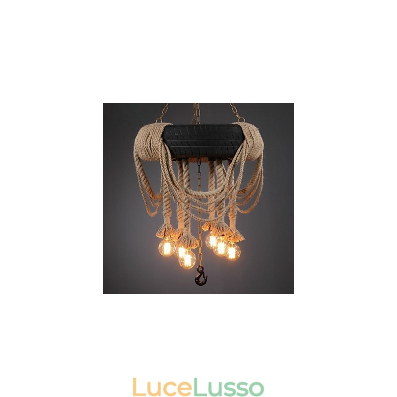 Lampada a sospensione in plastica con pittura vintage
