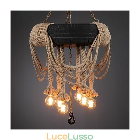 Lampada a sospensione in plastica con pittura vintage Lampada a sospensione in plastica con pittura vintage