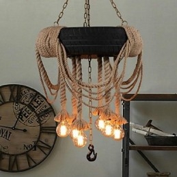 Lampada a sospensione in plastica con pittura vintage