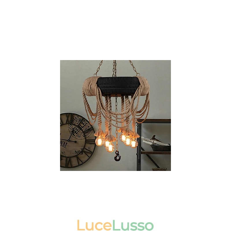 Lampada a sospensione in plastica con pittura vintage