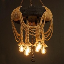 Lampada a sospensione in plastica con pittura vintage