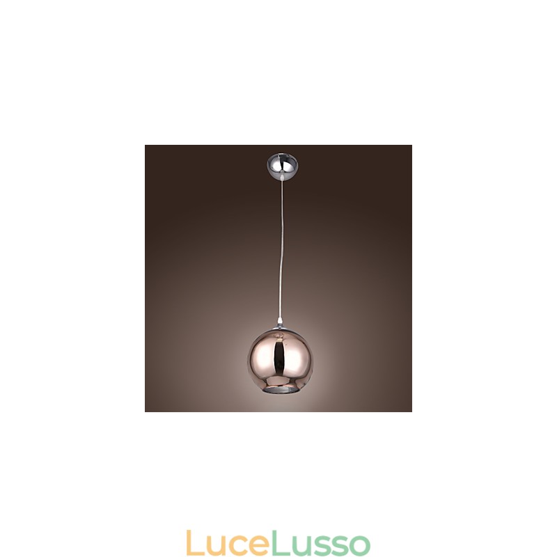 60 Lampada a sospensione moderna e contemporanea in metallo elettroplaccato a forma di globo