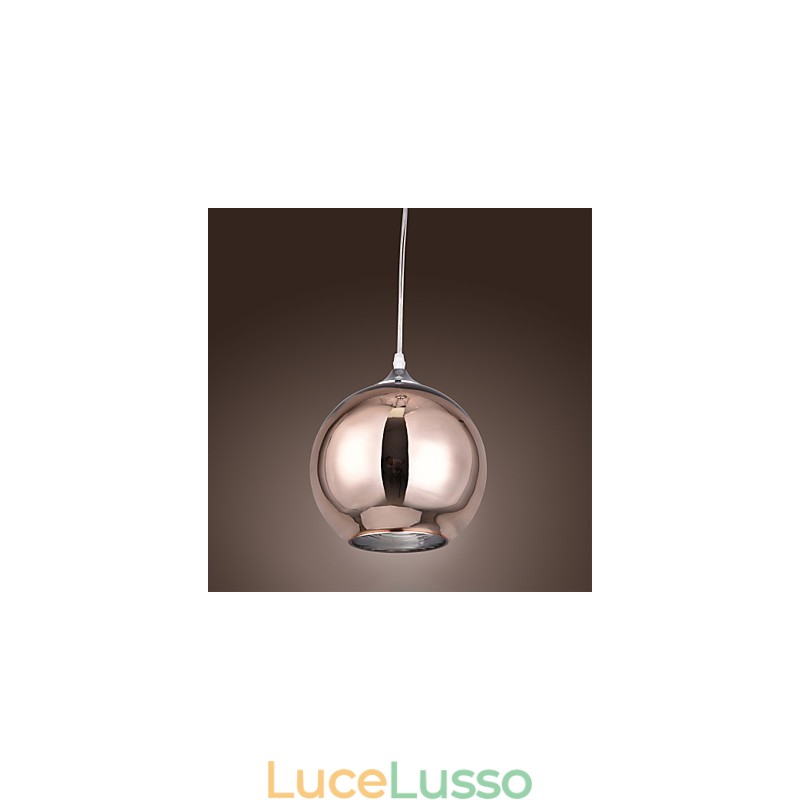 60 Lampada a sospensione moderna e contemporanea in metallo elettroplaccato a forma di globo