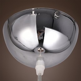 60 Lampada a sospensione moderna e contemporanea in metallo elettroplaccato a forma di globo