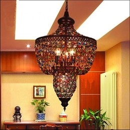 Lampada di cristallo di colore mediterraneo Luce nera del sud-est asiatico