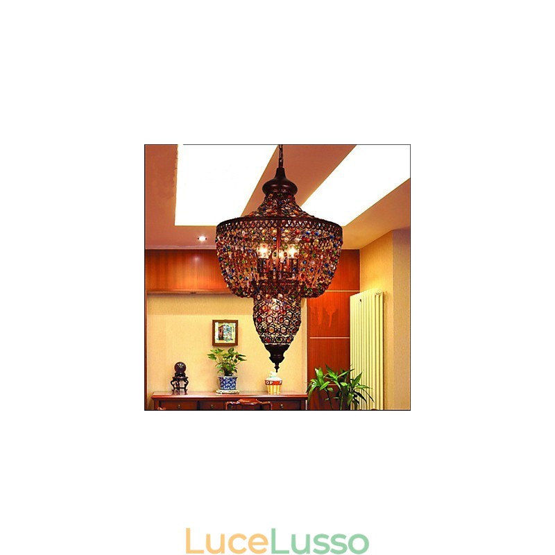 Lampada di cristallo di colore mediterraneo Luce nera del sud-est asiatico