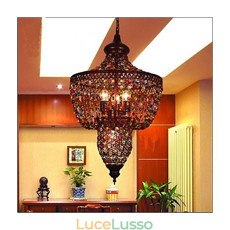 Lampada di cristallo di colore mediterraneo Luce nera del sud-est asiatico Lampada di cristallo di colore mediterraneo Luce nera del sud-est asiatico