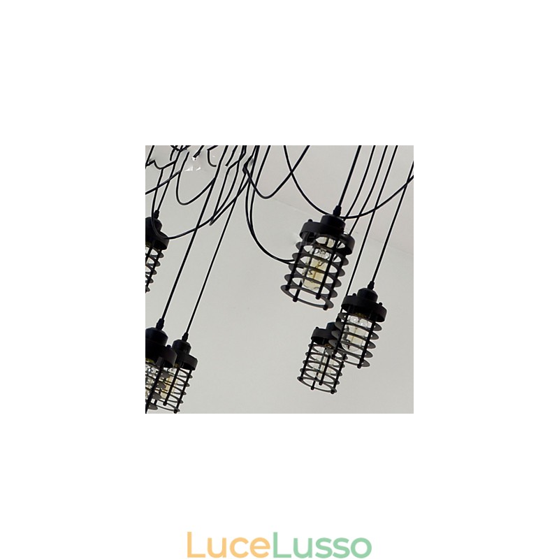 Lampadario vintage Edison multiplo regolabile fai da te, lampada a sospensione, illuminazione moderna, chic, industriale, sala da pranzo