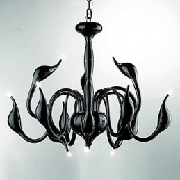 Lampadario in metallo elettroplaccato in stile candela moderno e contemporaneo