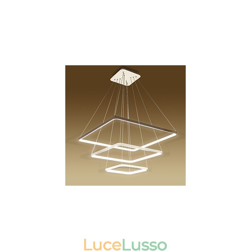 Lampada a sospensione dal design moderno a tre anelli