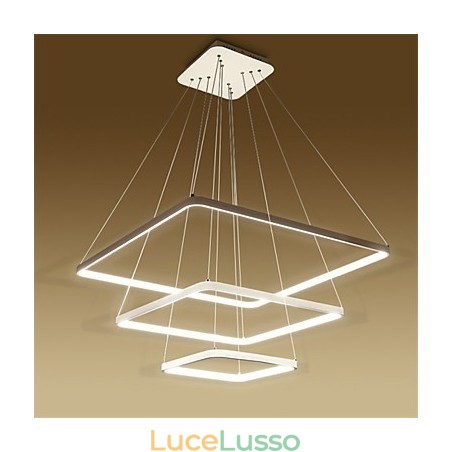 Lampada a sospensione dal design moderno a tre anelli Lampada a sospensione dal design moderno a tre anelli