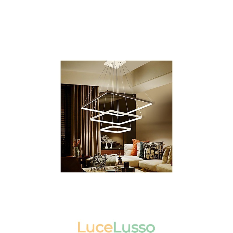 Lampada a sospensione dal design moderno a tre anelli