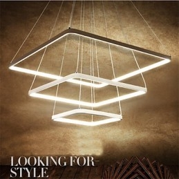 Lampada a sospensione dal design moderno a tre anelli