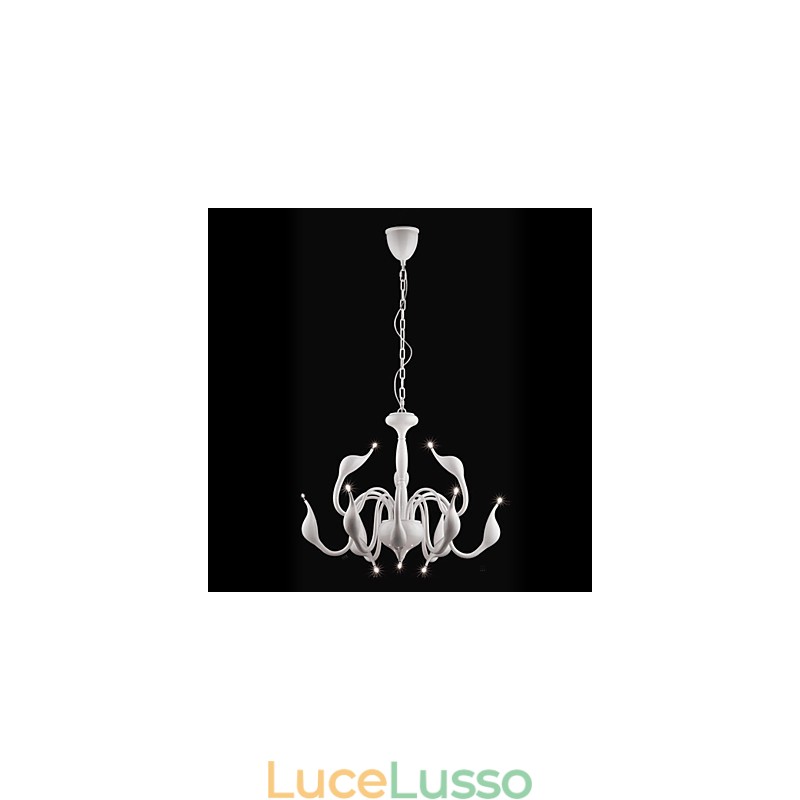 Lampadario in metallo elettroplaccato in stile candela moderno e contemporaneo