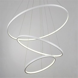 Lampada a sospensione dal design moderno a tre anelli