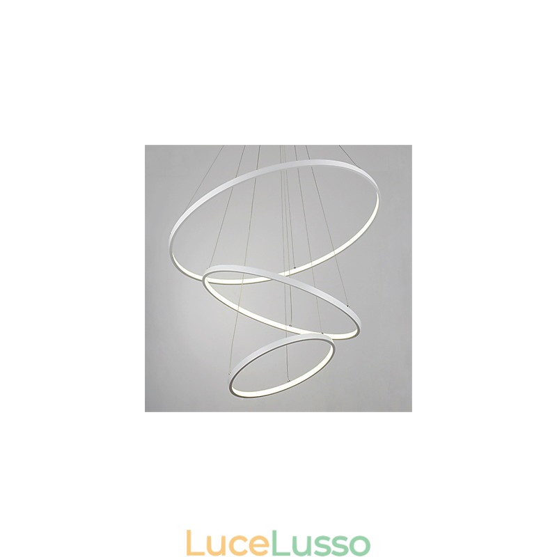 Lampada a sospensione dal design moderno a tre anelli