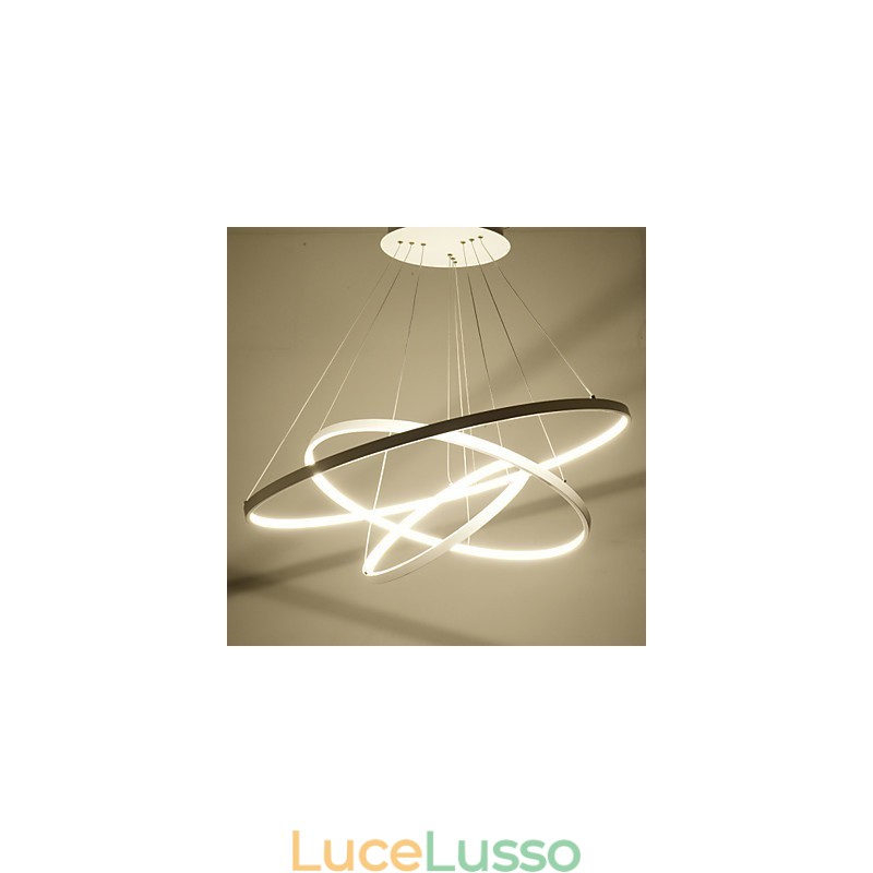 Lampada a sospensione dal design moderno a tre anelli