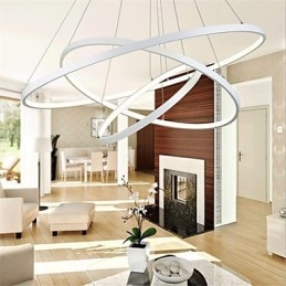 Lampada a sospensione dal design moderno a tre anelli