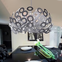 Lampada a sospensione moderna con paralume in cerchio