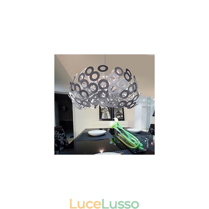 Lampada a sospensione moderna con paralume in cerchio