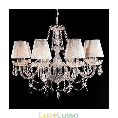 Lampadario Cristallo Lusso Moderno Soggiorno 8 Luci Lampadario Cristallo Lusso Moderno Soggiorno 8 Luci