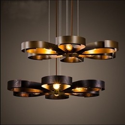 Lampada a sospensione American Country Iron Industrial Wind Flower