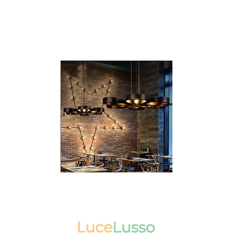 Lampada a sospensione American Country Iron Industrial Wind Flower