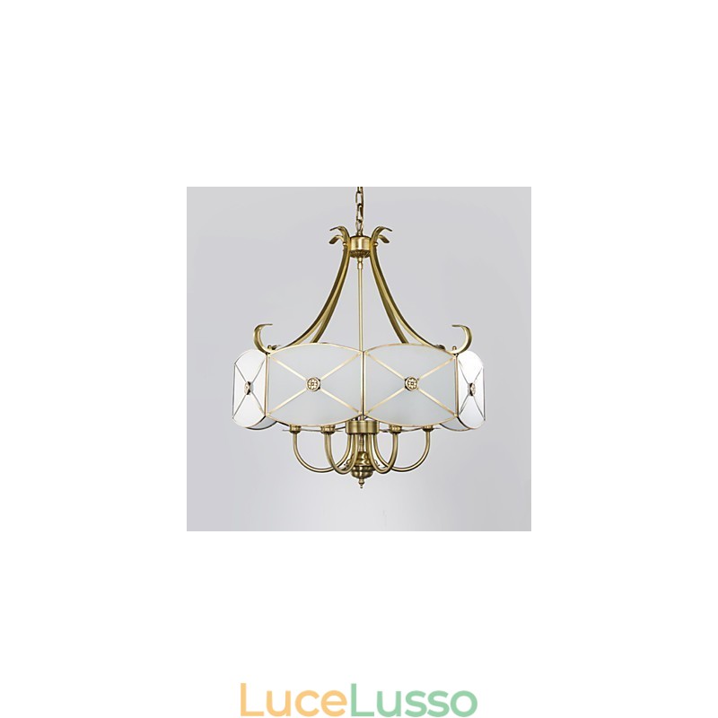 Lampada da soffitto moderna e contemporanea in rame con design decorativo