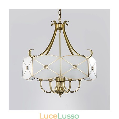 Lampada da soffitto moderna e contemporanea in rame con design decorativo